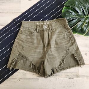 American Eagle Highest Rise Mom Shorts Green NWT Size 2